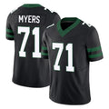 Tuec NY.Jets #71 Josh Myers Player Black Limited Legacy Vapor F.U.S.E. Home Game Stitched Jerseys