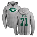 Tuec NY.Jets #71 Josh Myers Player Gray LOGO Pullover Hoodies Limited Game Stitched Jerseys