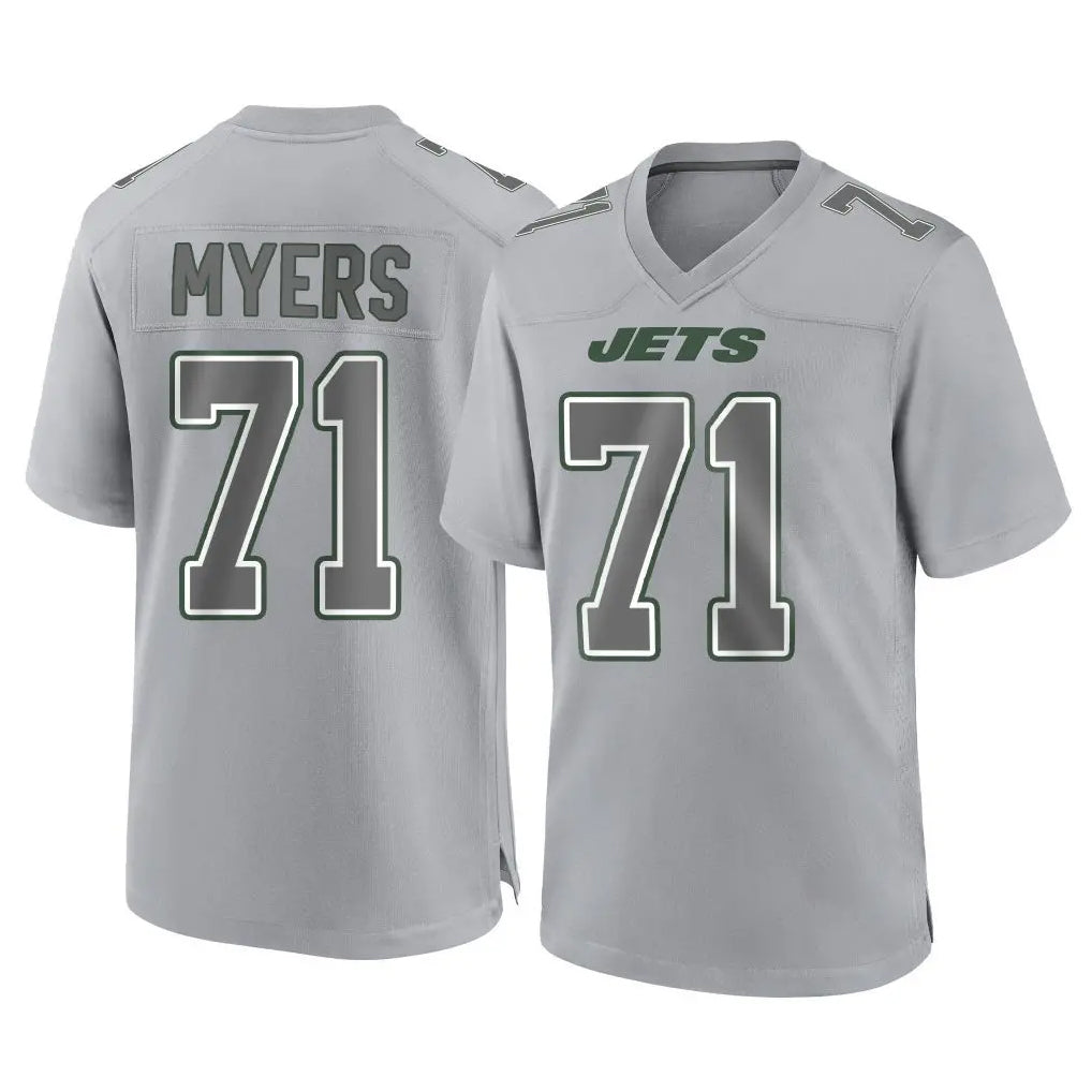 Tuec NY.Jets #71 Josh Myers Player Gray Limited Atmosphere Fashion Home Game Stitched Jerseys