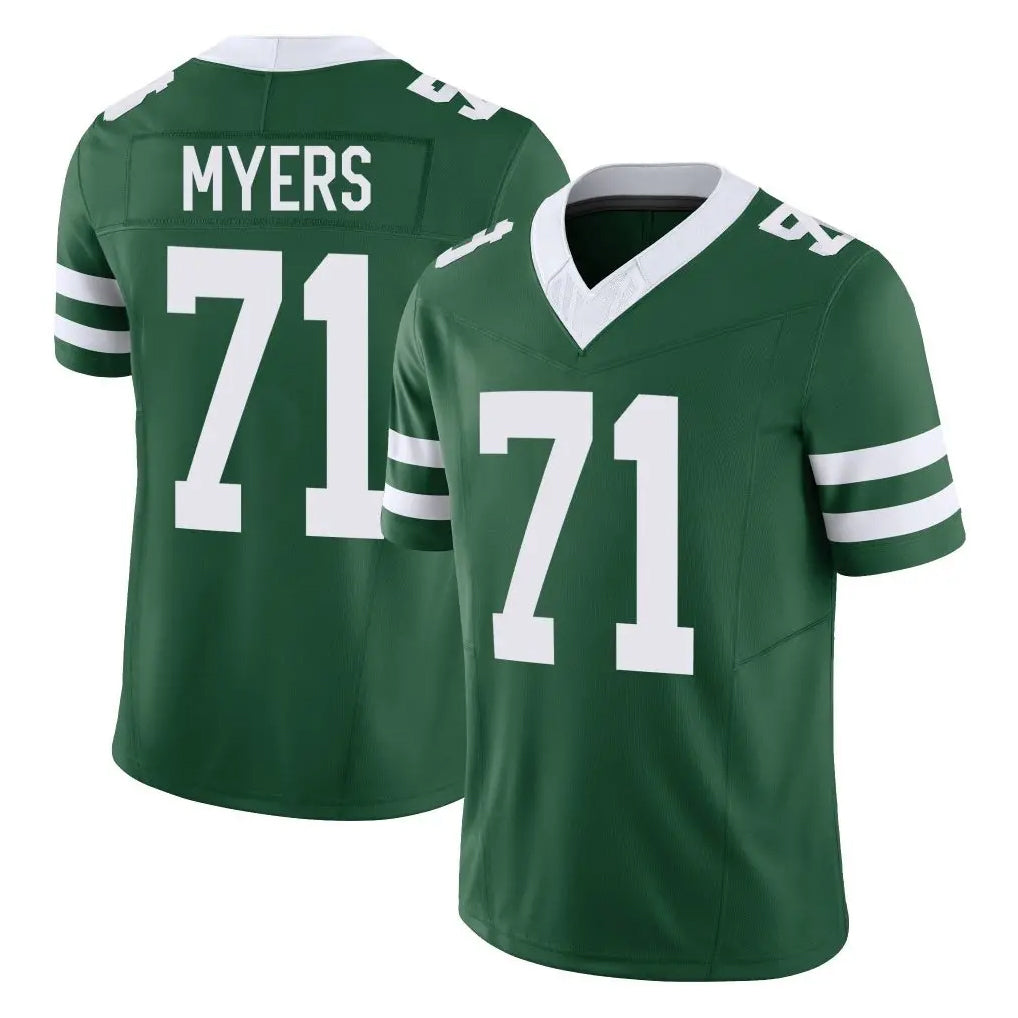 Tuec NY.Jets #71 Josh Myers Player Green Legacy Limited Vapor F.U.S.E. Home Game Stitched Jerseys