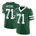 Tuec NY.Jets #71 Josh Myers Player Green Legacy Limited Vapor F.U.S.E. Home Game Stitched Jerseys