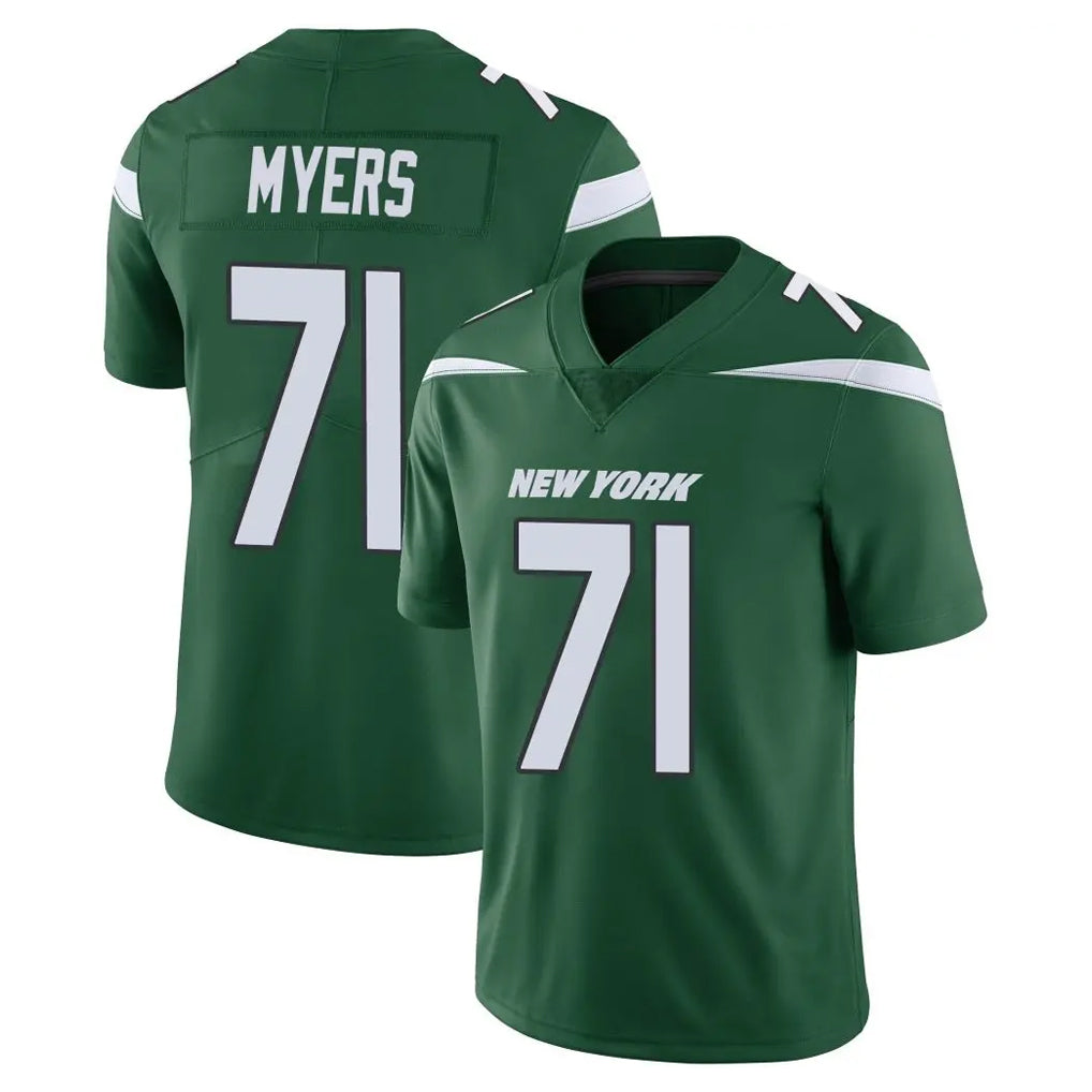 Tuec NY.Jets #71 Josh Myers Player Green Limited Vapor Home Game Stitched Jerseys