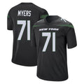 Tuec NY.Jets #71 Josh Myers Player Stealth Black Home Game Stitched Jerseys