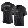 Tuec NY.Jets #71 Josh Myers Player Stealth Black Limited Reflective Home Game Stitched Jerseys