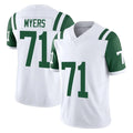 Tuec NY.Jets #71 Josh Myers Player White Limited Classic Vapor F.U.S.E. Home Game Stitched Jerseys