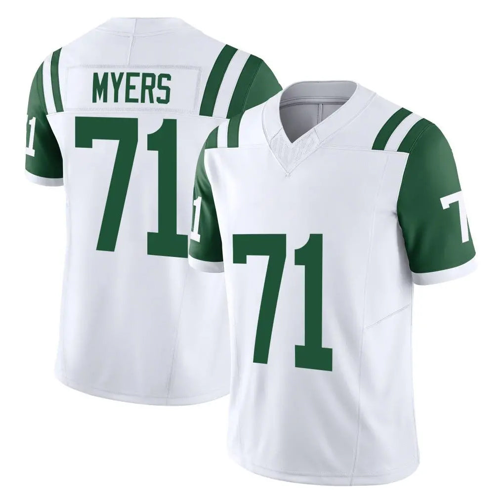 Tuec NY.Jets #71 Josh Myers Player White Limited Classic Vapor F.U.S.E. Home Game Stitched Jerseys
