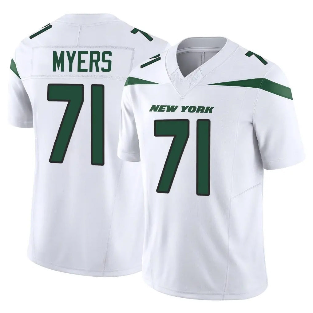 Tuec NY.Jets #71 Josh Myers Player White Limited Vapor F.U.S.E. Home Game Stitched Jerseys