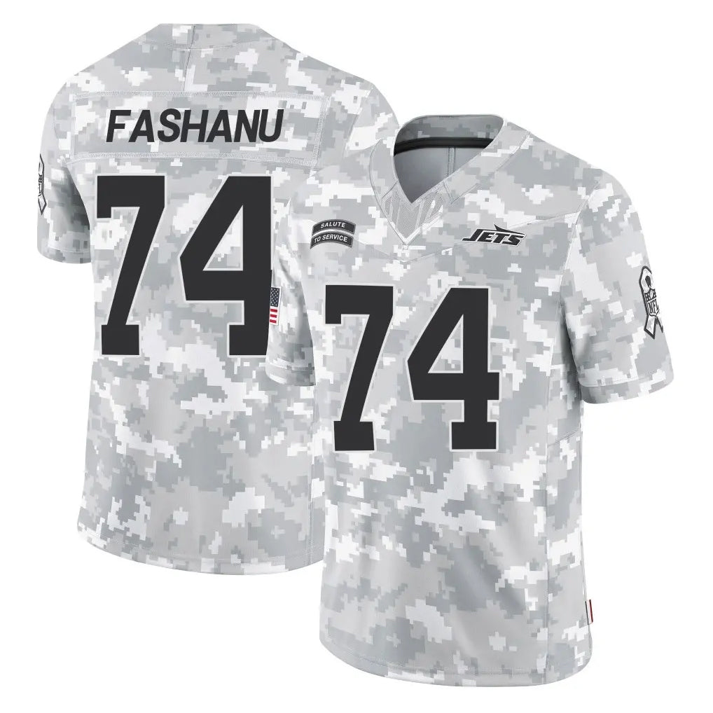 Tuec NY.Jets #74 Olu Fashanu Player Arctic Camo Salute to Service Limited Game Stitched Jerseys