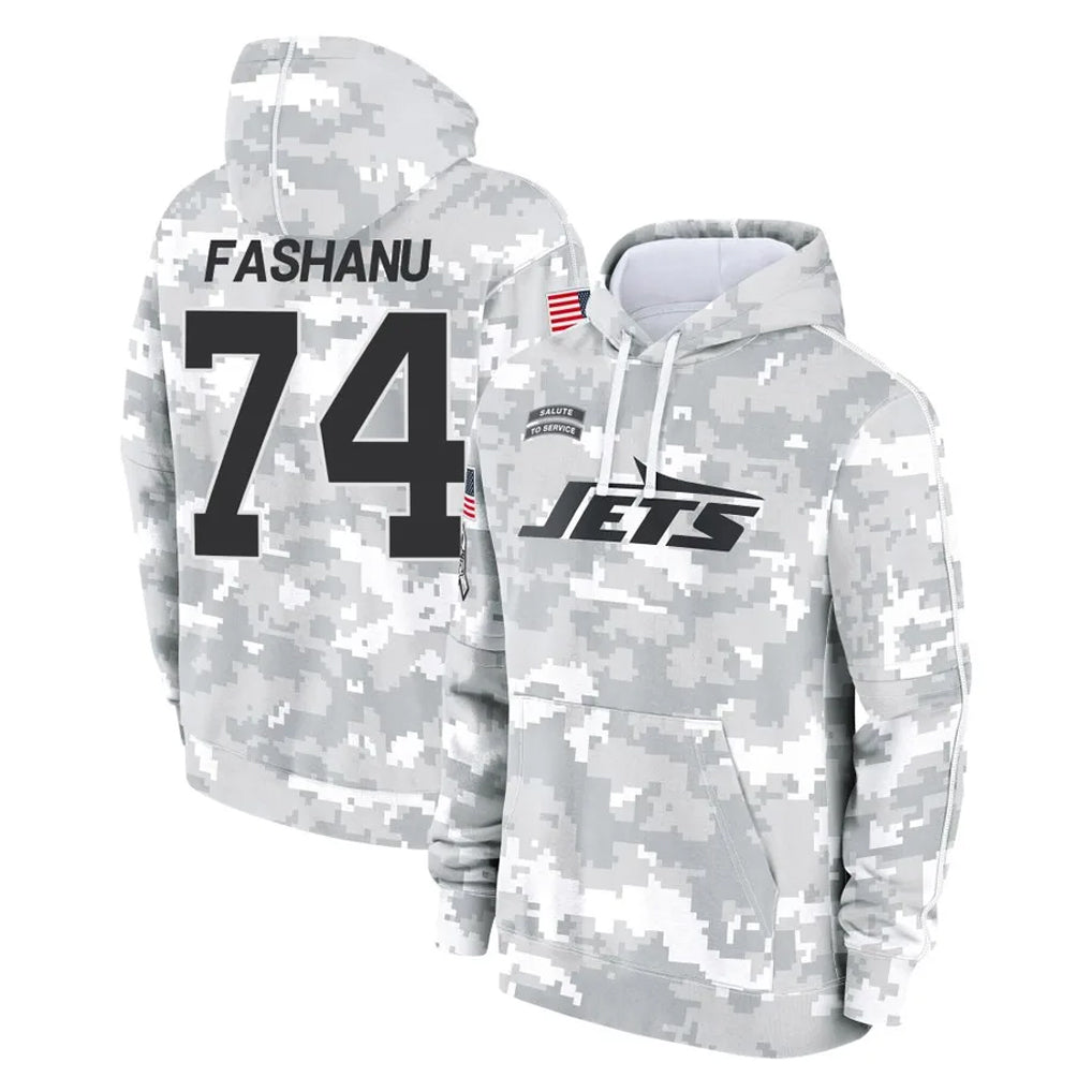 Tuec NY.Jets #74 Olu Fashanu Player Arctic Camo Salute to Service Pullover Hoodies Limited Game Stitched Jerseys