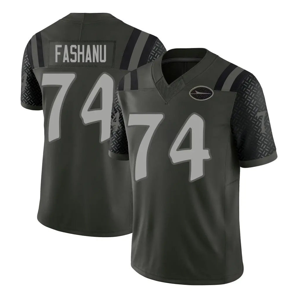 Tuec NY.Jets #74 Olu Fashanu Player Green Limited 2025 Rivalries Collection Home Game Stitched Jerseys