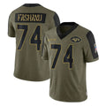 Tuec NY.Jets #74 Olu Fashanu Player Olive Salute To Service Limited Game Stitched Jerseys