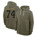 Tuec NY.Jets #74 Olu Fashanu Player Olive Salute to Service Pullover Hoodies Limited Stitched Jerseys