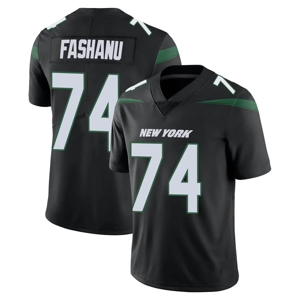 Tuec NY.Jets #74 Olu Fashanu Player Stealth Black Limited Vapor Home Game Stitched Jerseys