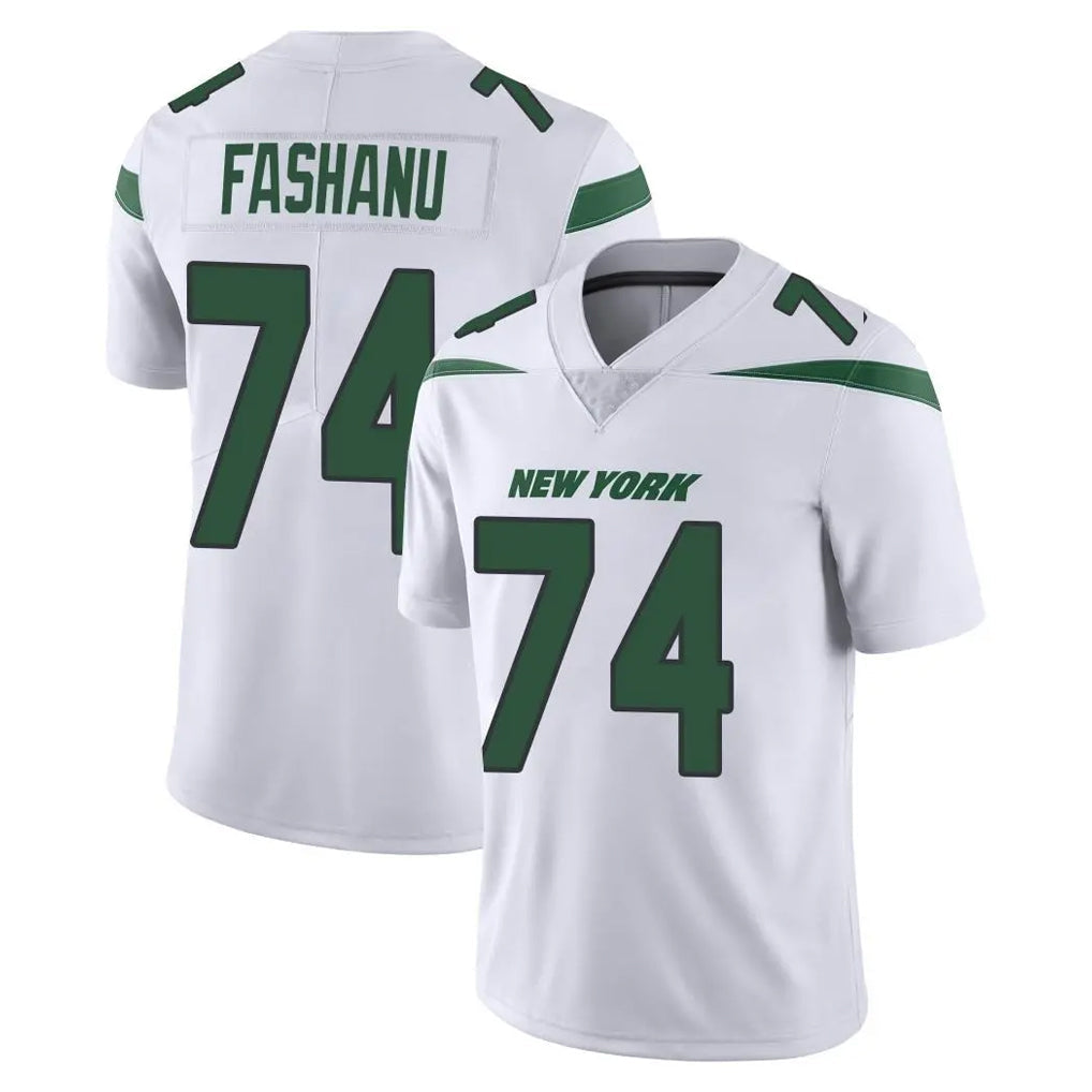 Tuec NY.Jets #74 Olu Fashanu Player White Spotlight Limited Vapor Home Game Stitched Jerseys