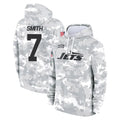 Tuec NY.Jets #7 Geno Smith Player Arctic Camo Salute to Service Pullover Hoodies Limited Game Stitched Jerseys