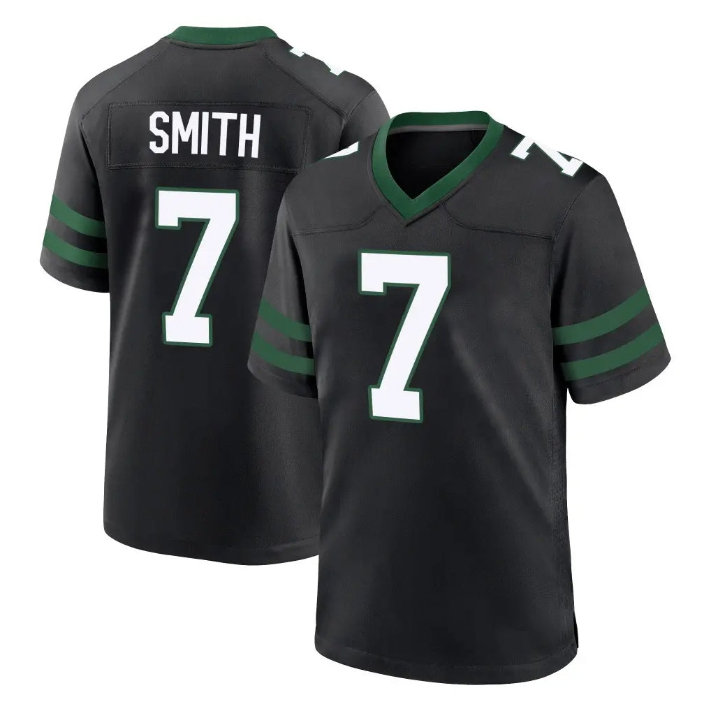 Tuec NY.Jets #7 Geno Smith Player Black Legacy Home Game Stitched Jerseys