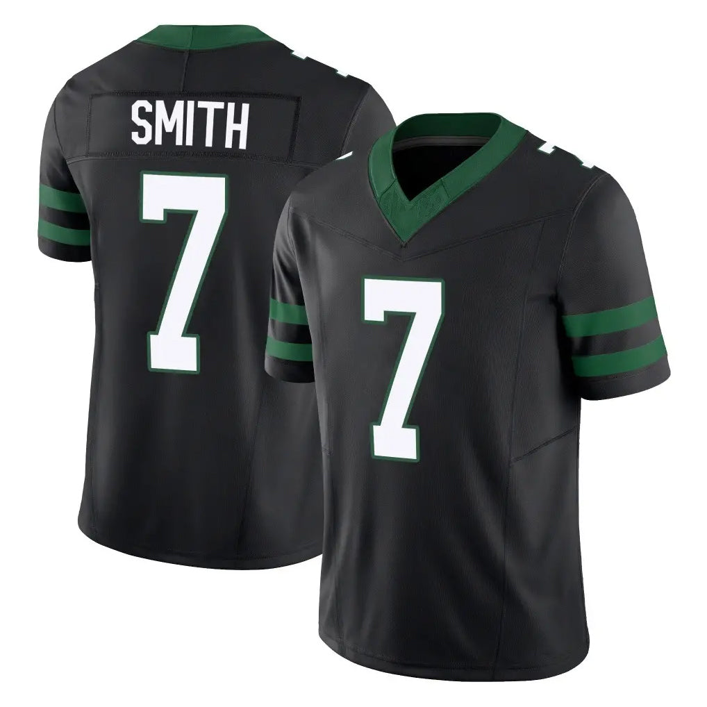 Tuec NY.Jets #7 Geno Smith Player Black Limited Legacy Vapor F.U.S.E. Home Game Stitched Jerseys