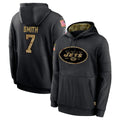 Tuec NY.Jets #7 Geno Smith Player Black Salute to Service Hoodies Limited Game Stitched Jerseys