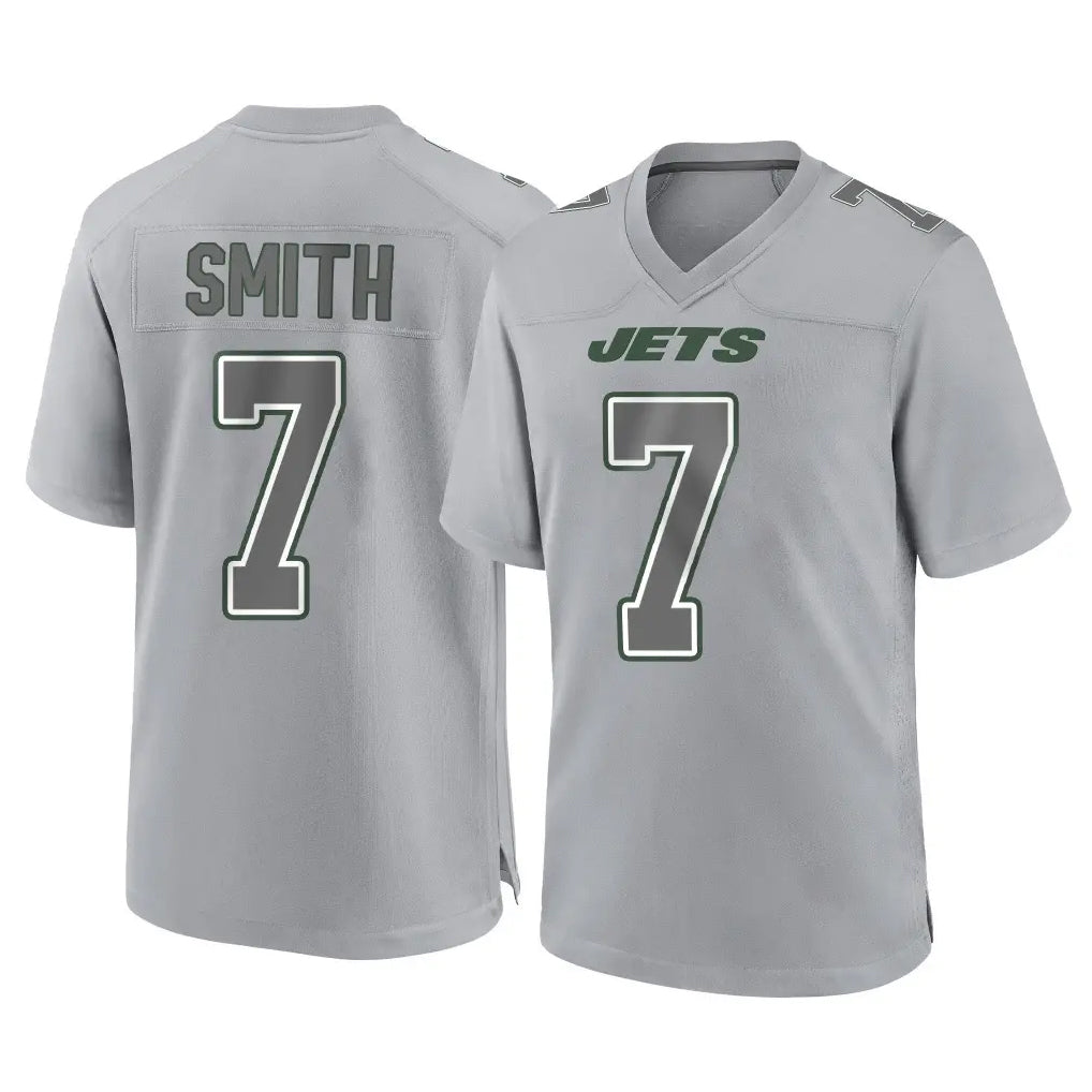 Tuec NY.Jets #7 Geno Smith Player Gray Limited Atmosphere Fashion Home Game Stitched Jerseys