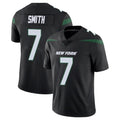 Tuec NY.Jets #7 Geno Smith Player Stealth Black Limited Vapor Home Game Stitched Jerseys