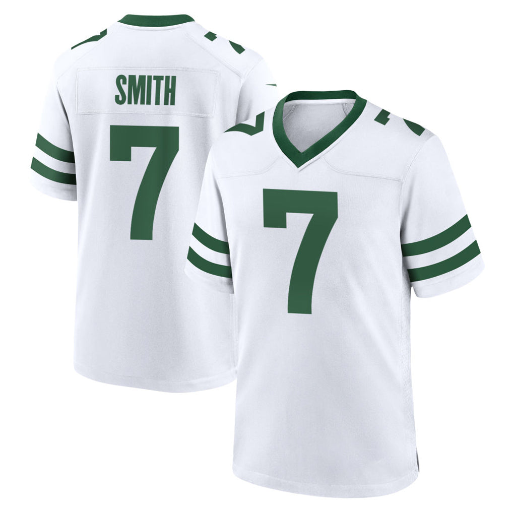 Tuec NY.Jets #7 Geno Smith Player White Legacy Home Game Stitched Jerseys