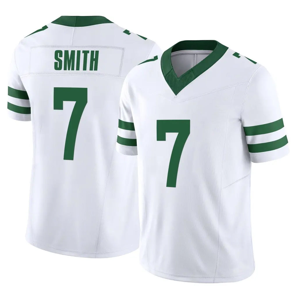 Tuec NY.Jets #7 Geno Smith Player White Legacy Limited Vapor F.U.S.E. Home Game Stitched Jerseys