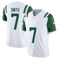 Tuec NY.Jets #7 Geno Smith Player White Limited Classic Vapor F.U.S.E. Home Game Stitched Jerseys