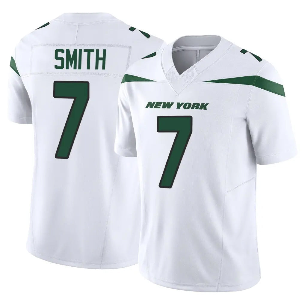 Tuec NY.Jets #7 Geno Smith Player White Limited Vapor F.U.S.E. Home Game Stitched Jerseys