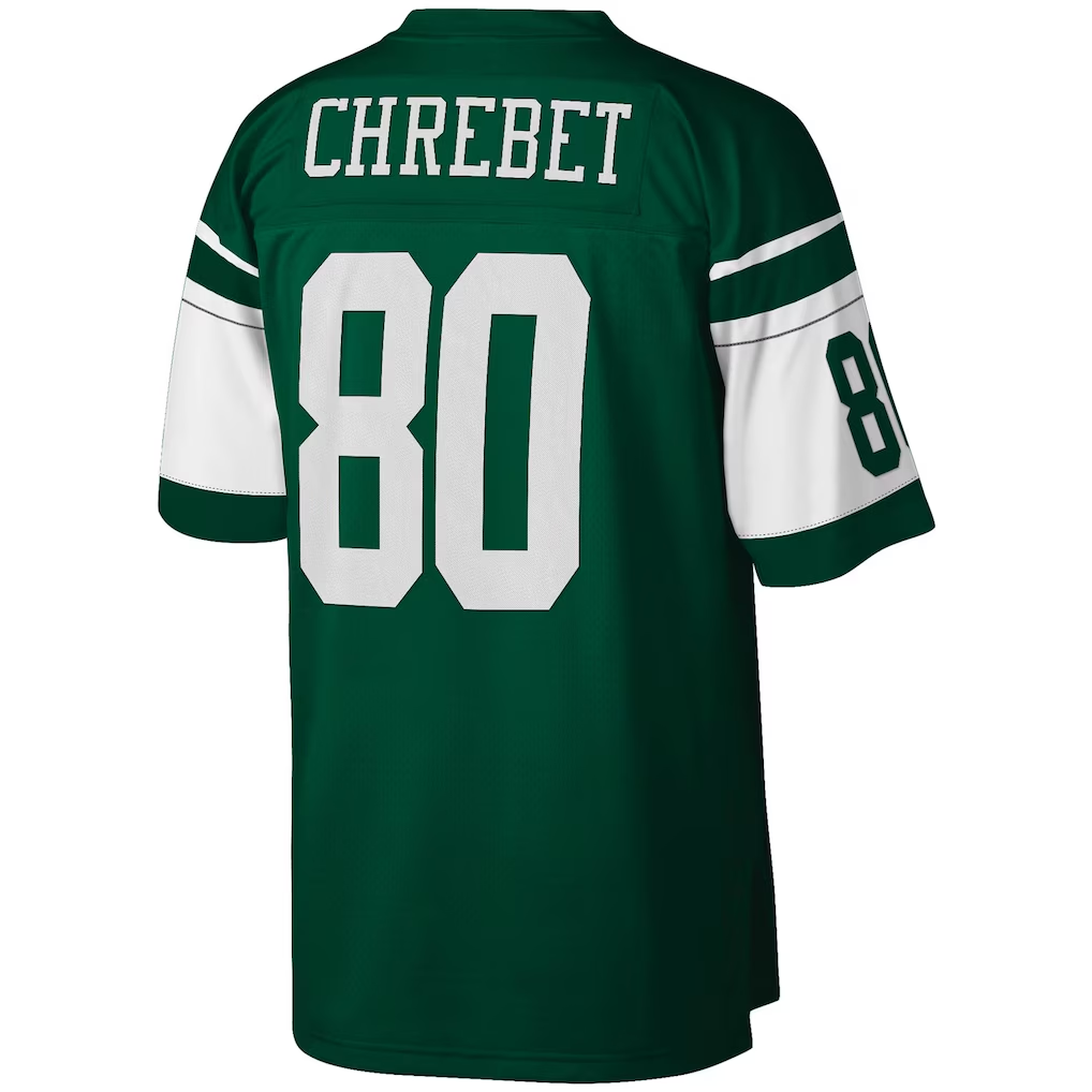 Tuec NY.Jets #80 Wayne Chrebet Mitchell & Ness Green Legacy Replica Jersey