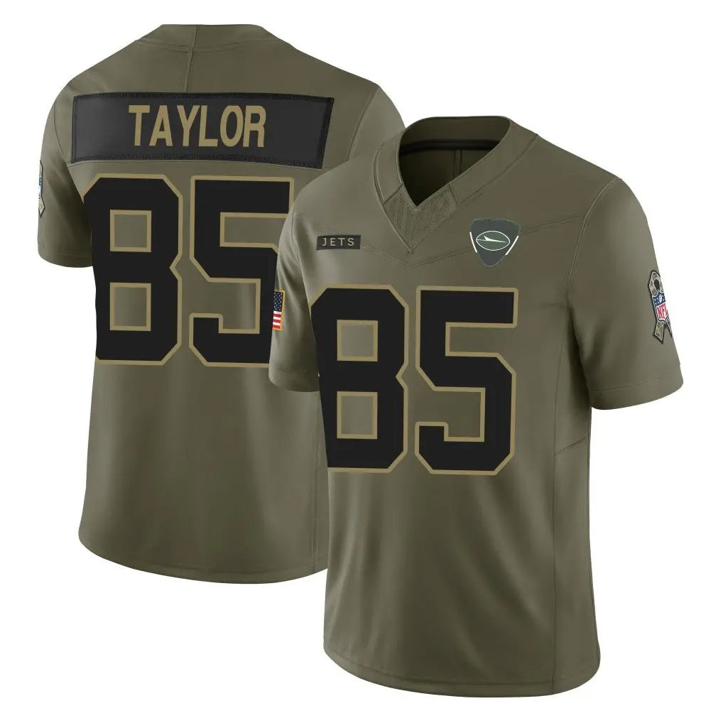 Tuec NY.Jets #85 Mason Taylor Player Olive 2025 Salute To Service Limited Stitched Jerseys