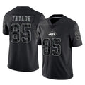 Tuec NY.Jets #85 Mason Taylor Player Stealth Black Limited Reflective Home Game Stitched Jerseys