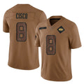 Tuec NY.Jets #8 Andre Cisco Player Brown Salute To Service Limited Stitched Jerseys