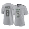 Tuec NY.Jets #8 Andre Cisco Player Gray Limited Atmosphere Fashion Home Game Stitched Jerseys