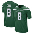 Tuec NY.Jets #8 Andre Cisco Player Green Home Game Stitched Jerseys
