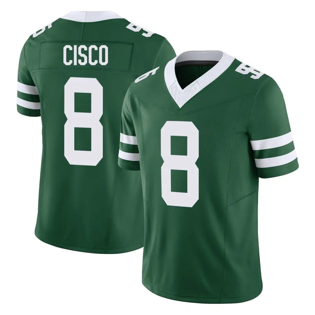 Tuec NY.Jets #8 Andre Cisco Player Green Legacy Limited Vapor F.U.S.E. Home Game Stitched Jerseys