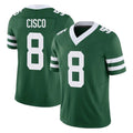 Tuec NY.Jets #8 Andre Cisco Player Green Legacy Limited Vapor F.U.S.E. Home Game Stitched Jerseys