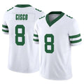 Tuec NY.Jets #8 Andre Cisco Player White Legacy Limited Vapor F.U.S.E. Home Game Stitched Jerseys