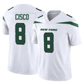 Tuec NY.Jets #8 Andre Cisco Player White Limited Vapor F.U.S.E. Home Game Stitched Jerseys