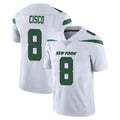 Tuec NY.Jets #8 Andre Cisco Player White Spotlight Limited Vapor Home Game Stitched Jerseys