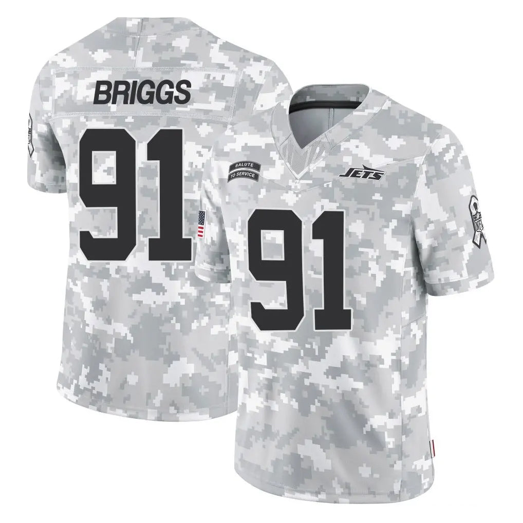 Tuec NY.Jets #91 Jowon Briggs Player Arctic Camo Salute to Service Limited Game Stitched Jerseys