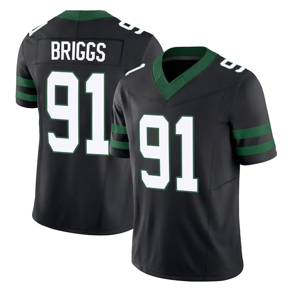 Tuec NY.Jets #91 Jowon Briggs Player Black Limited Legacy Vapor F.U.S.E. Home Game Stitched Jerseys