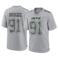 Tuec NY.Jets #91 Jowon Briggs Player Gray Limited Atmosphere Fashion Home Game Stitched Jerseys