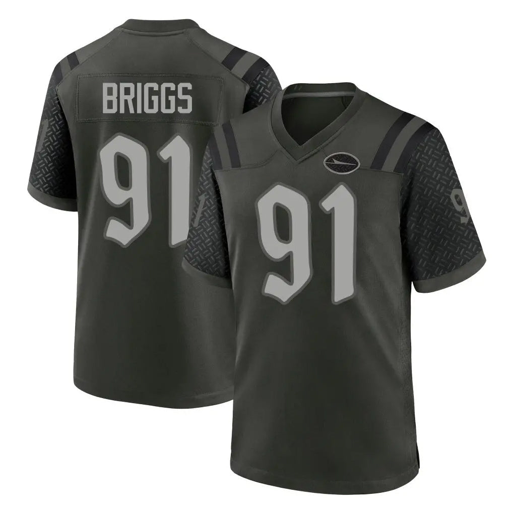 Tuec NY.Jets #91 Jowon Briggs Player Green 2025 Rivalries Collection Home Game Stitched Jerseys