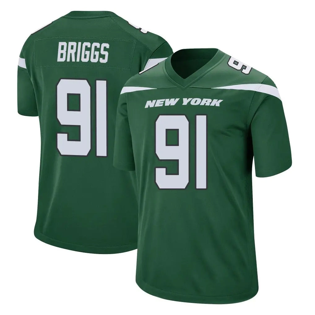 Tuec NY.Jets #91 Jowon Briggs Player Green Home Game Stitched Jerseys