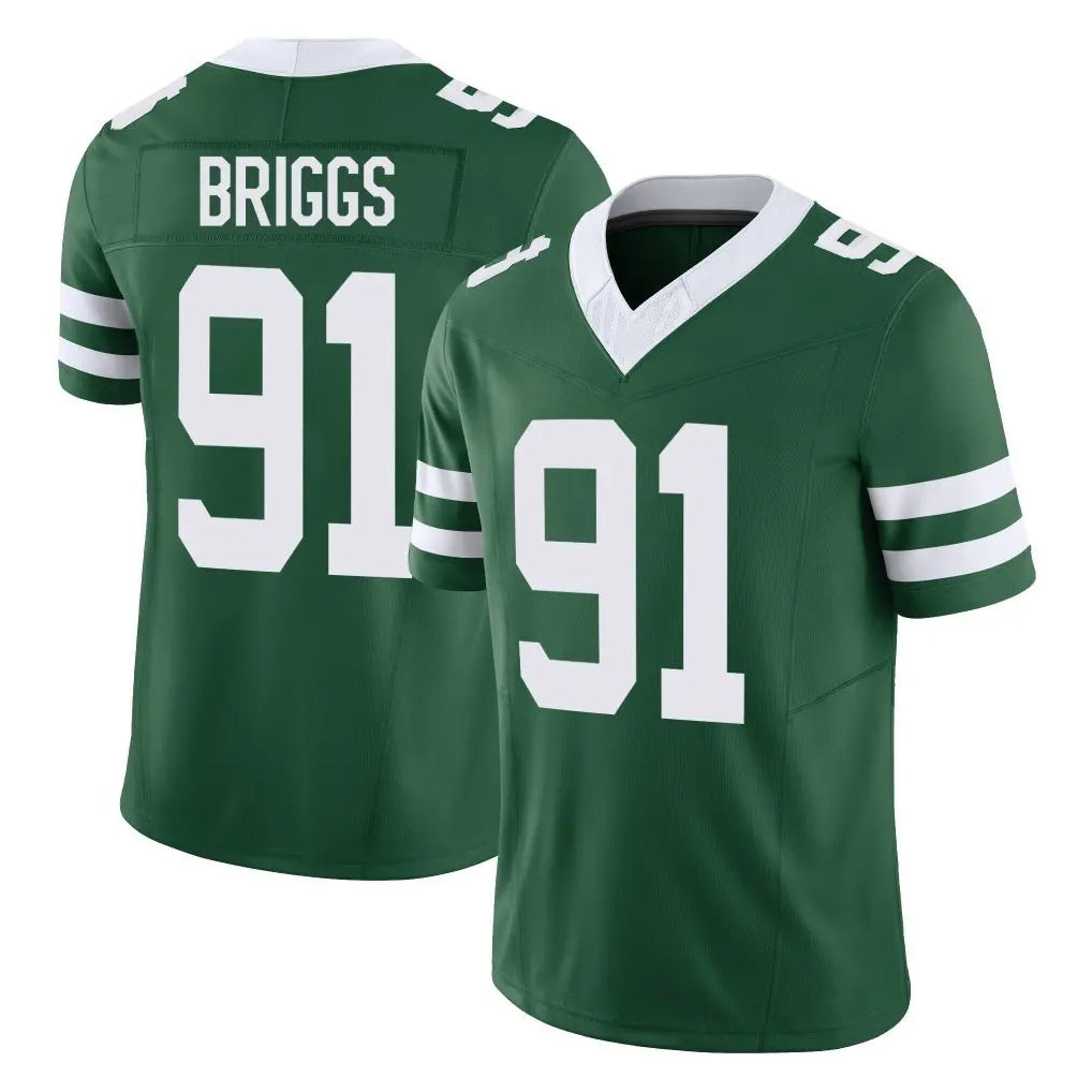 Tuec NY.Jets #91 Jowon Briggs Player Green Legacy Limited Vapor F.U.S.E. Home Game Stitched Jerseys