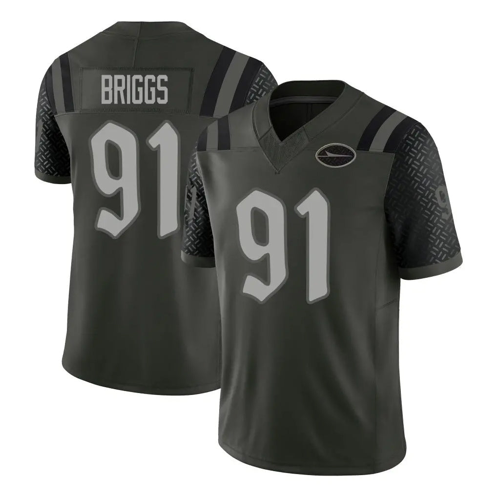 Tuec NY.Jets #91 Jowon Briggs Player Green Limited 2025 Rivalries Collection Home Game Stitched Jerseys