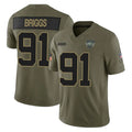 Tuec NY.Jets #91 Jowon Briggs Player Olive 2025 Salute To Service Limited Stitched Jerseys