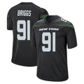 Tuec NY.Jets #91 Jowon Briggs Player Stealth Black Home Game Stitched Jerseys