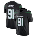 Tuec NY.Jets #91 Jowon Briggs Player Stealth Black Limited Vapor Home Game Stitched Jerseys