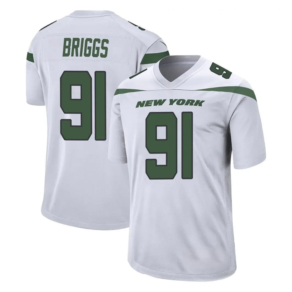 Tuec NY.Jets #91 Jowon Briggs Player White Spotlight Home Game Stitched Jerseys